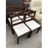 FOUR PINE DINING CHAIRS