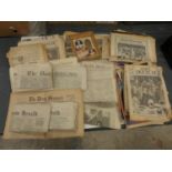 A COLLECTION OF 19TH CENTURY AND LATER NEWSPAPERS TO INCLUDE DAILY REVIEW 1865, DERRY STANDARD