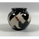 A MOORCROFT POTTERY 'WESTIE' DOG PATTERN VASE, HEIGHT 5CM