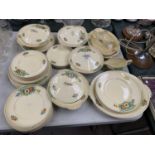 A LARGE DINNER SET TO INCLUDE TUREENS, PLATES AND JUGS ETC