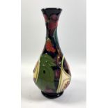 A MOORCROFT POTTERY 'QUEENS CHOICE' PATTERN VASE, HEIGHT 17CM