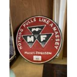 A CAST MASSEY FERGUSON SIGN