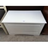 A WHITE PAINTED BLANKET CHEST