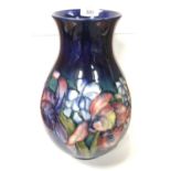 A LARGE MOORCROFT POTTERY 'ORCHID' PATTERN OVOID FORM VASE, HEIGHT 32.5CM