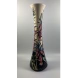 A LIMITED EDITION MOORCROFT POTTERY 'VANGUARD' PATTERN VASE, HEIGHT 31CM