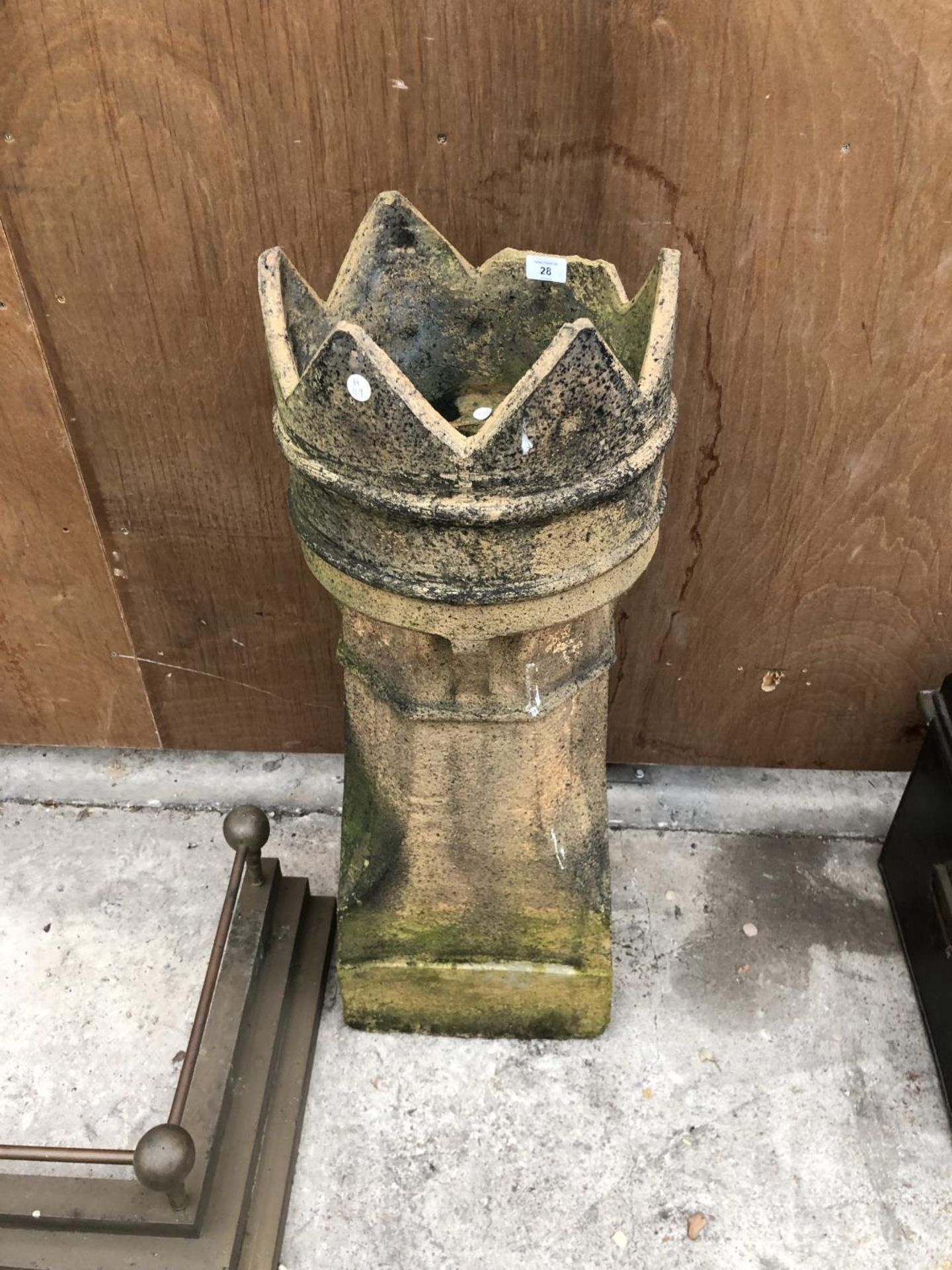 A VINTAGE CHIMNEY POT