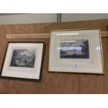 A COLLECTION OF FOUR FRAMED PRINTS TO INCLUDE IMAGE OF BARTON BRIDGE ETC