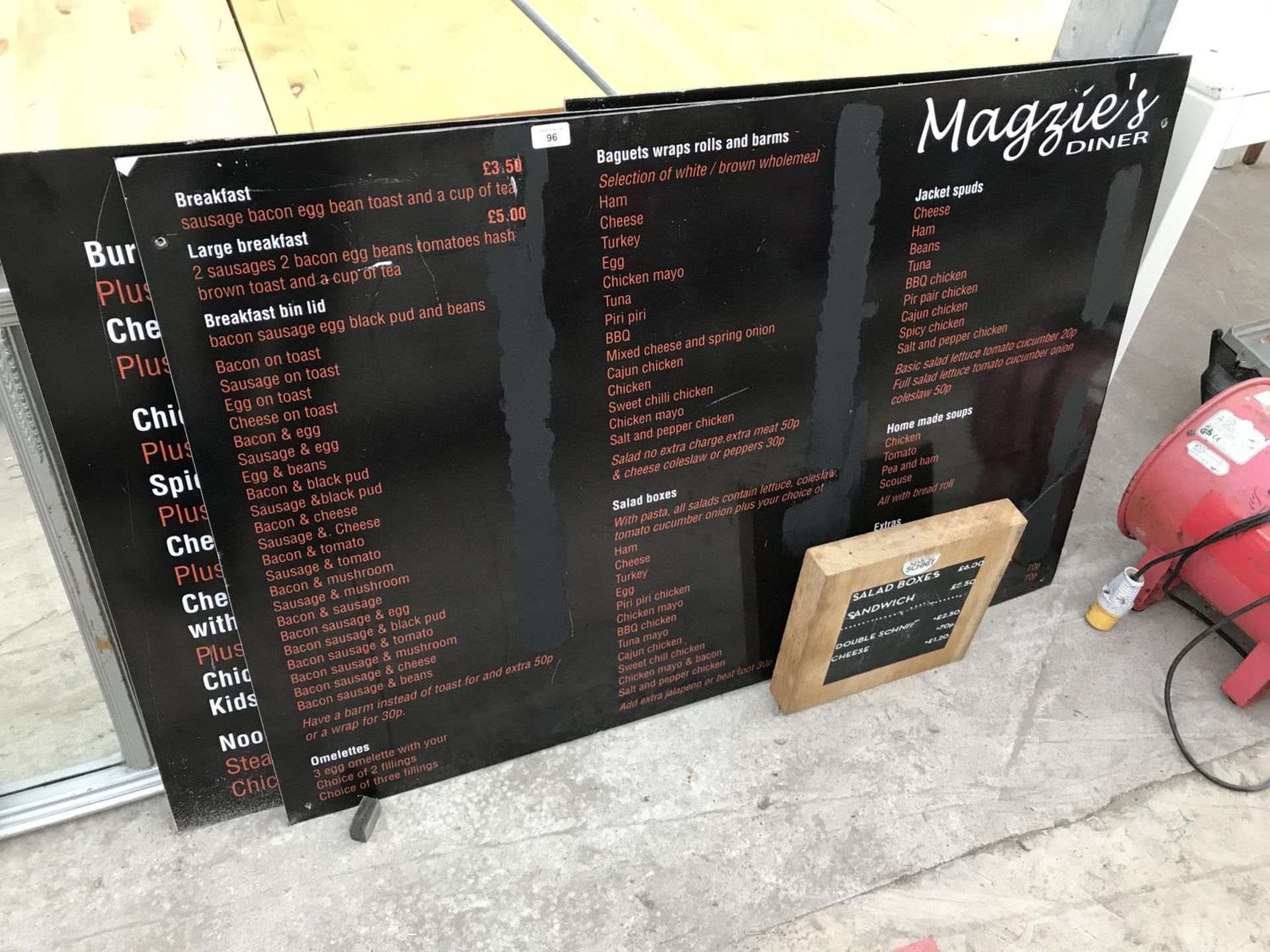 VARIOUS MENU BOARDS