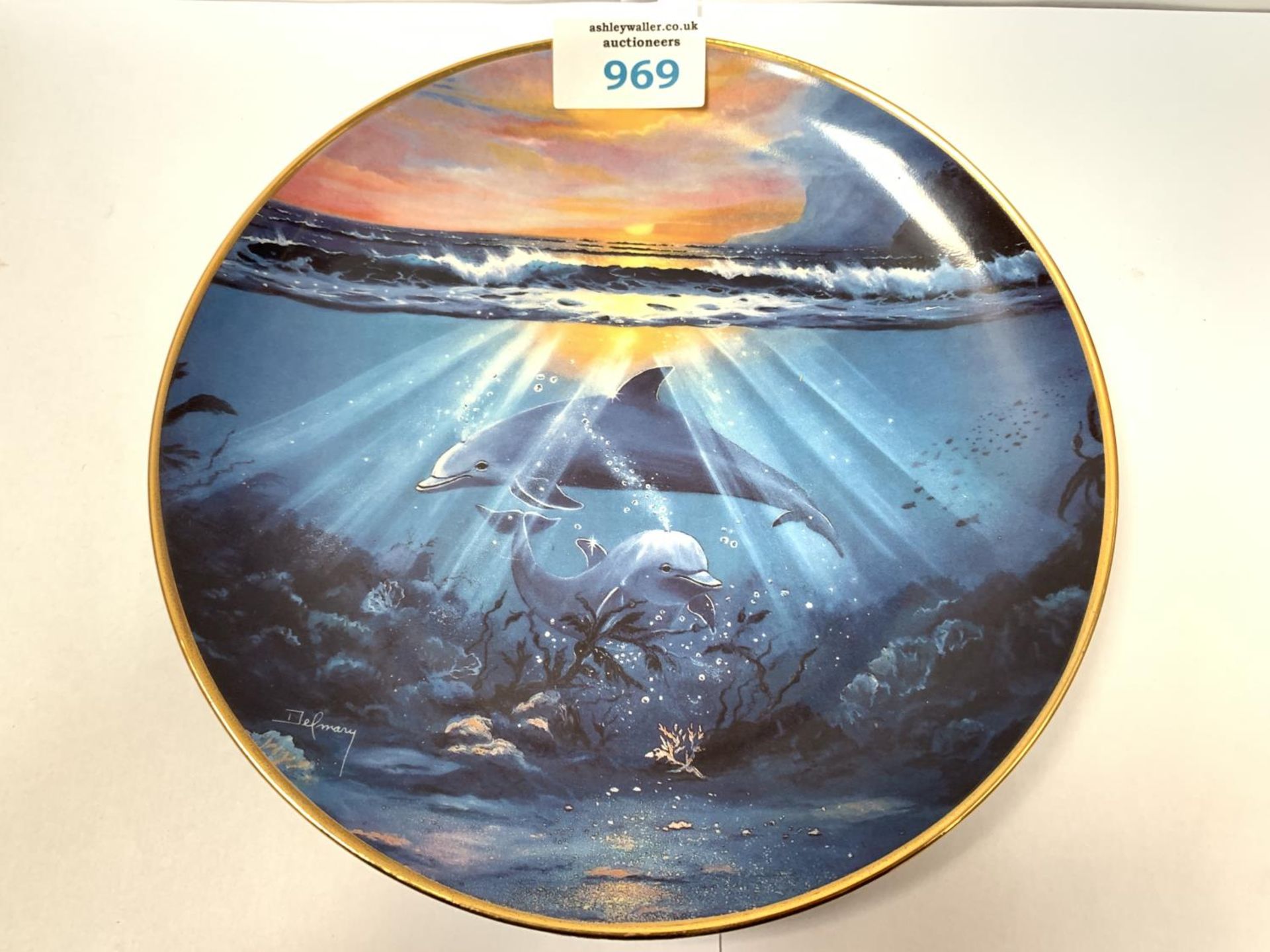 A DANCE OF THE DOLPHON LIMITED EDITION PLATE - PLATE NO GA5874