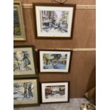 THREE FRAMED ORIGINAL WATERCOLOUR PAINTINGS BY F.COLLIS