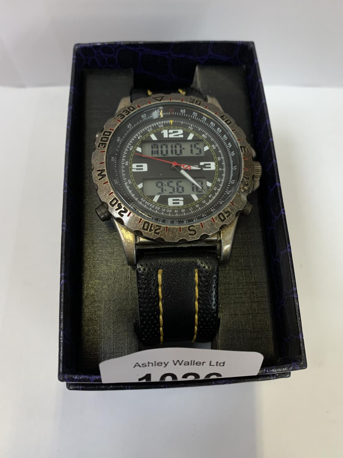 A GENTS STAUCER WRIST WATCH , NEW AND BOXED