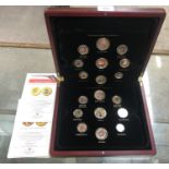 THE GOLDEN EDITION CASED 'THE CHANGING FACE OF BRITAIN' COIN SET WITH C.O.A