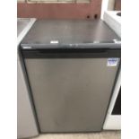A SILVER BEKO UNDER COUNTER FRIDGE IN WORKING AND CLEAN ORDER