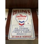 A VINTAGE STYLE 'HELLINGS' METAL SIGN