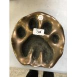 A MADE IN KENYA BRONZE 'SIMBA' LION KING PAW PRINT, NO. 52