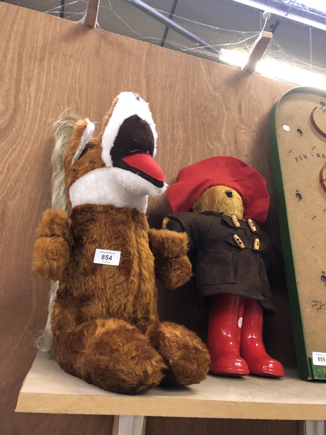 A SOFT TOY BASIL BRUSH AND PADDINGTON BEAR MODEL (2)