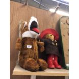 A SOFT TOY BASIL BRUSH AND PADDINGTON BEAR MODEL (2)