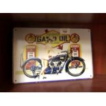 A VINTAGE STYLE 'GAS & OIL FULL SERVICE' METAL SIGN