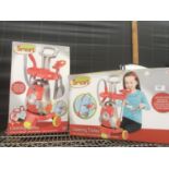 TWO NEW AND BOXED CHILDRENS SMART CLEANING TROLLEYS