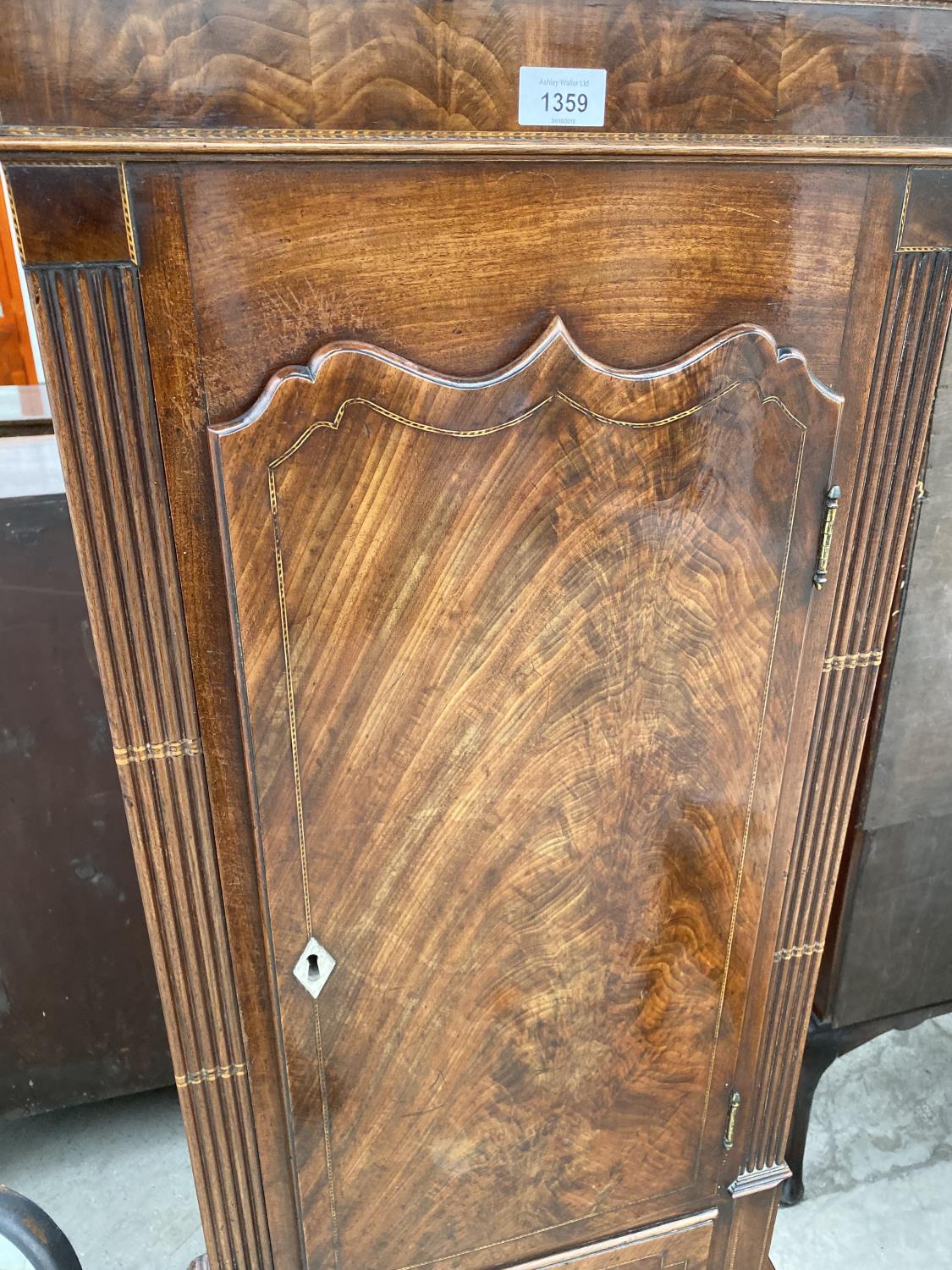 A HALLIWELL OF WARRINGTON MAHOGANY EIGHT DAY LONGCASE CLOCK WITH SECOND AND DATE DIALS - Image 4 of 5