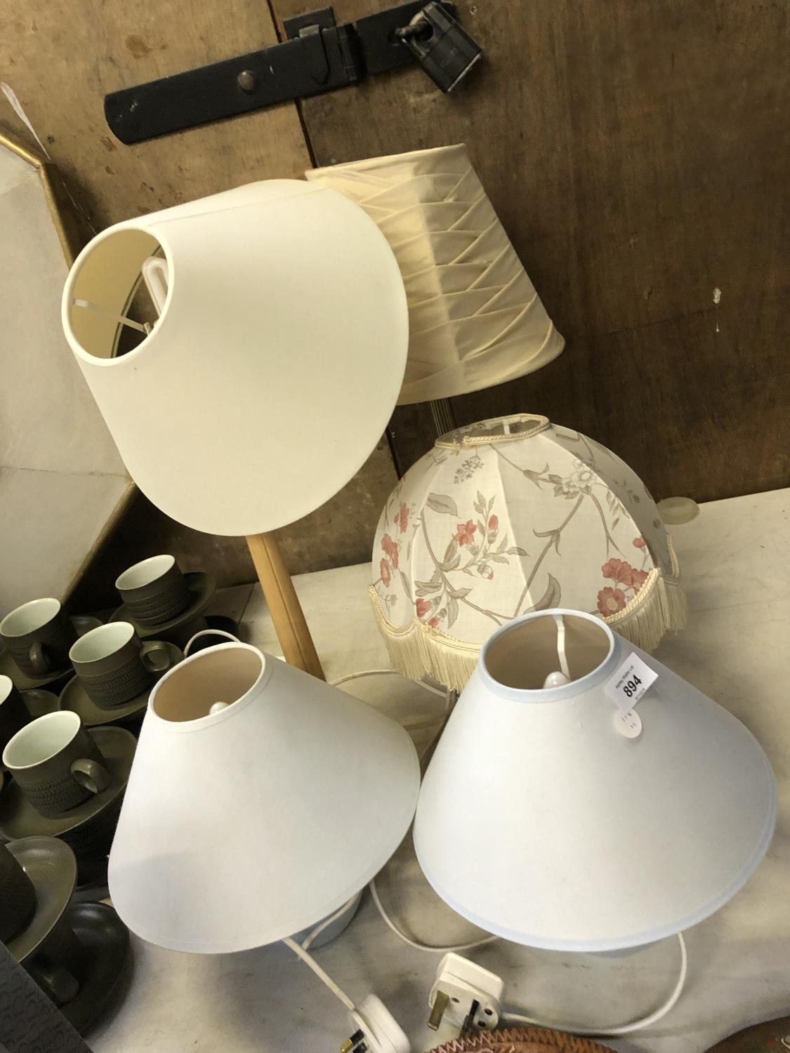 VARIOUS MODERN LAMPS AND SHADES