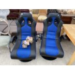 TWO X ROCKER ADRENALINE GAMING CHAIRS