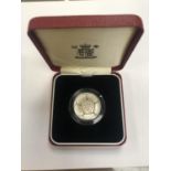 1996 UK ROYAL MINT "EUROPEAN FOOTBALL TWO POUNDS SILVER COIN", ENCAPSULATED AND BOXED
