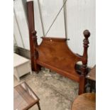 A MAHOGANY ¾ BED