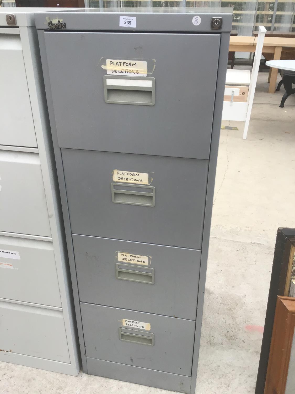 TWO FOUR DRAWER FILING CABINETS - Image 2 of 3