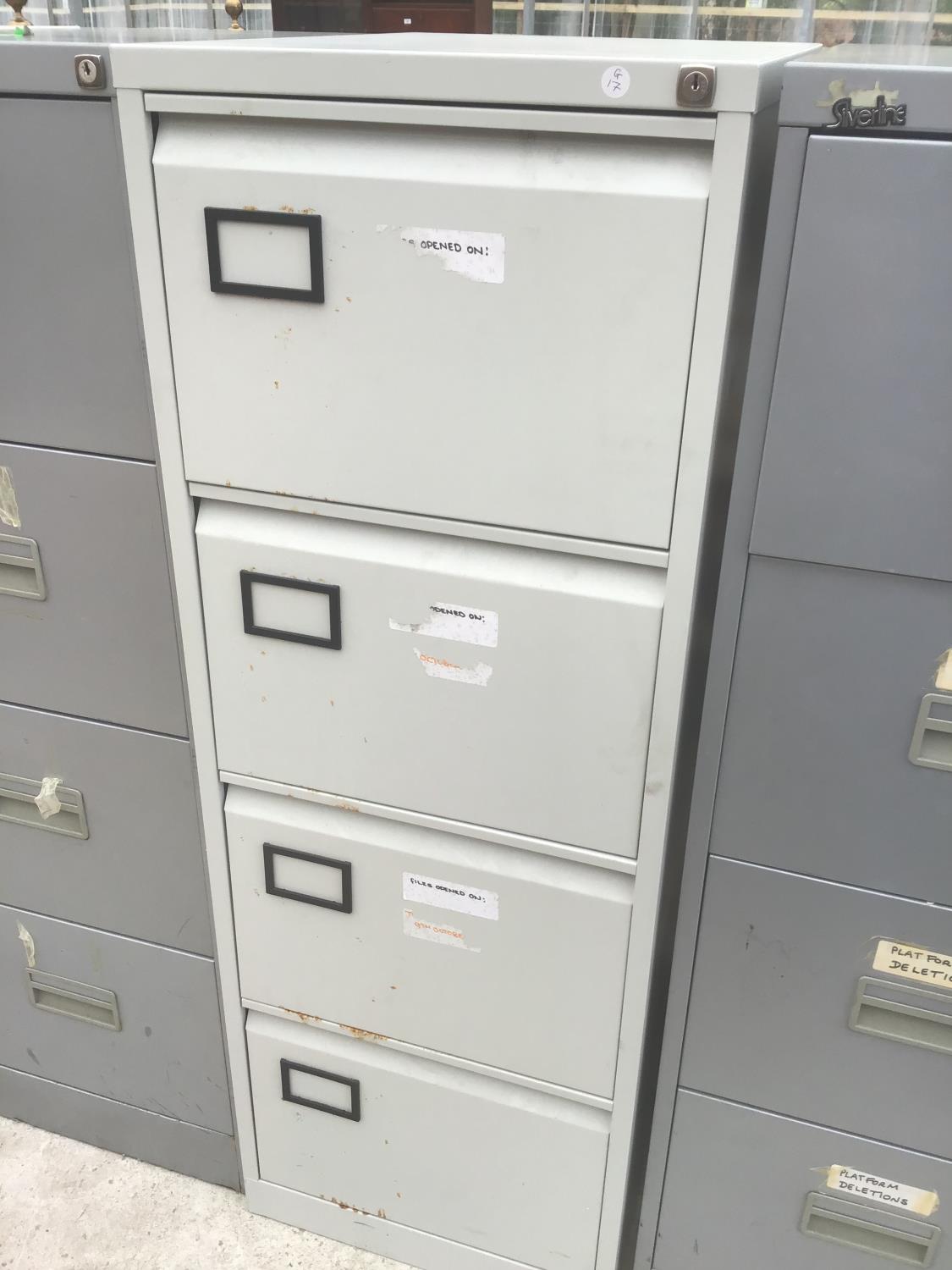 TWO FOUR DRAWER FILING CABINETS - Image 3 of 3