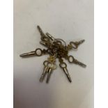 A FULL SET OF POCKET WATCH KEYS