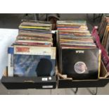 TWO BOXES OF ASSORTED 60'S, 70'S & 80'S RECORDS