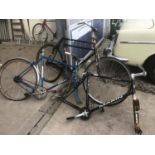 THREE PART BIKES FOR SPARE OR REPAIR TO INCLUDE A HAWKHILL MARIN, A BERMUDA AND A SUPER DELUXE