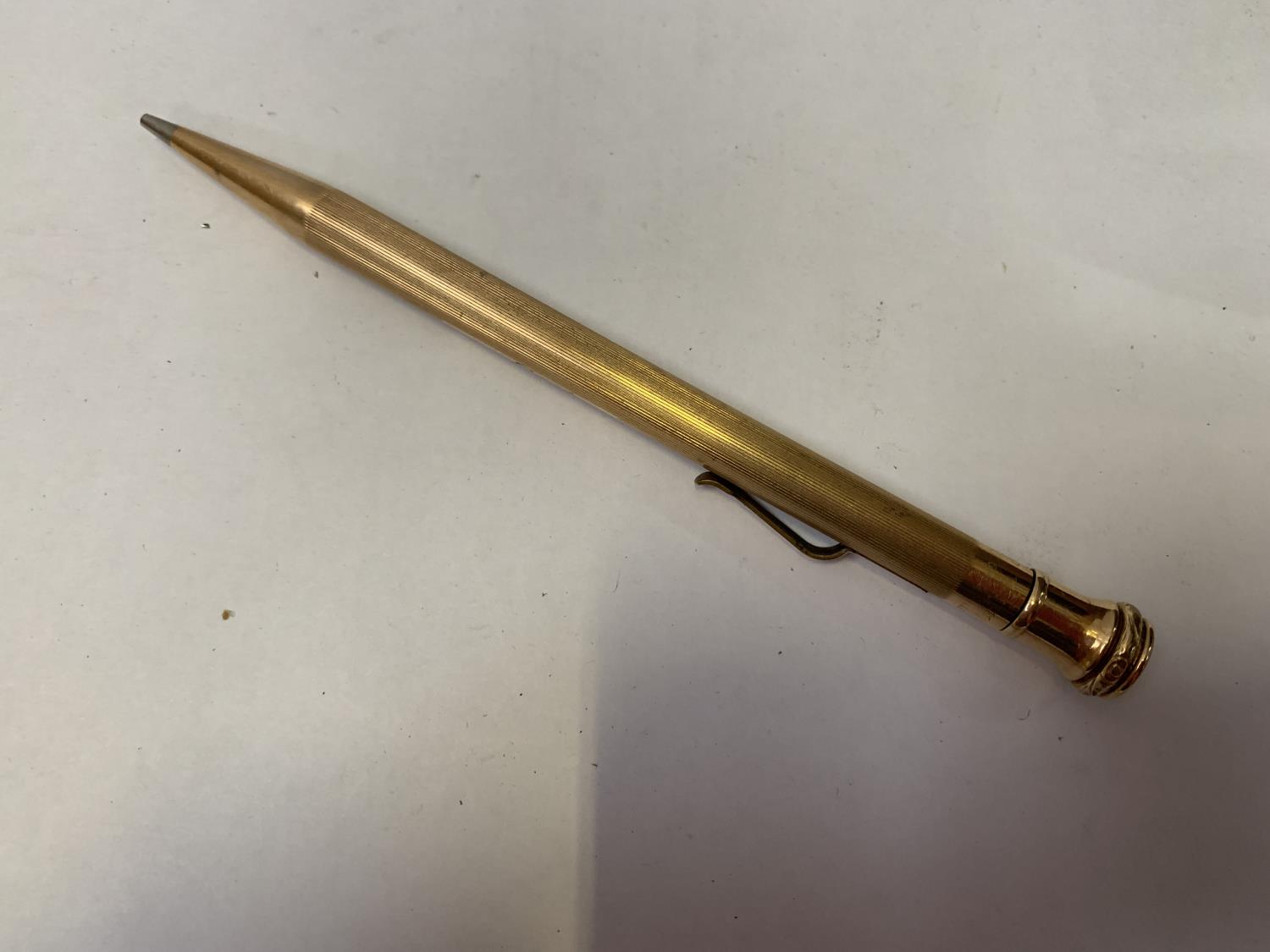 A GOLD PLATED PROPELLING PENCIL