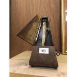 A VINTAGE OAK CASED METRONOME