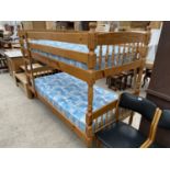 A PINE BUNK BED