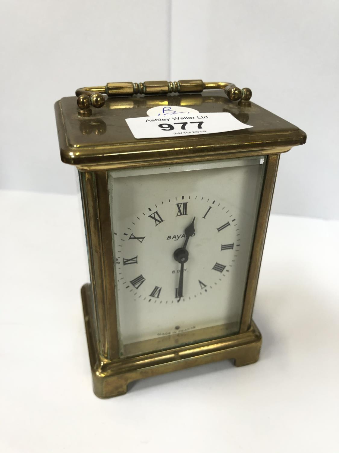 A BRASS CASED FRENCH DUVERDREY & BLOQUEL CARRIAGE CLOCK