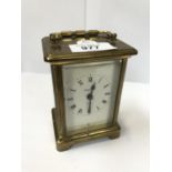 A BRASS CASED FRENCH DUVERDREY & BLOQUEL CARRIAGE CLOCK