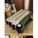 A HORNBY FLYING SCOTSMAN MODEL AND THREE CARRIAGES