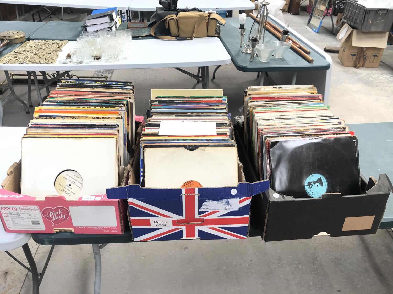 THREE BOXES OF ASSORTED 60'S, 70'S & 80'S RECORDS