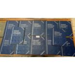 12 WHITMAN PUBLISHING COMPANY FOLDERS HOUSING A COLLECTION OF UK 1/4D , 1/2D , 1D , 6D , 1/- AND 2/