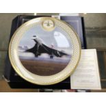 THE ROYAL WORCESTER ?THE FINAL LANDING OF CONCORDE? COLLECTOR?S PLATE , ACCOMPANIED BY COA .