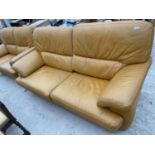 TWO LEATHER TWO SEATER SOFAS
