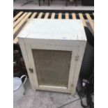 A VINTAGE MEAT SAFE WITH INNER SHELF IN GOOD CONDITION