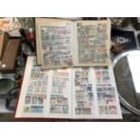 TWO ALBUMS OF ASSORTED LOOSE STAMPS, WEST GERMANY ETC