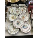A COLLECTION OF WEDGWOOD BEATRIX POTTER CERAMIC COLLECTORS PLATES