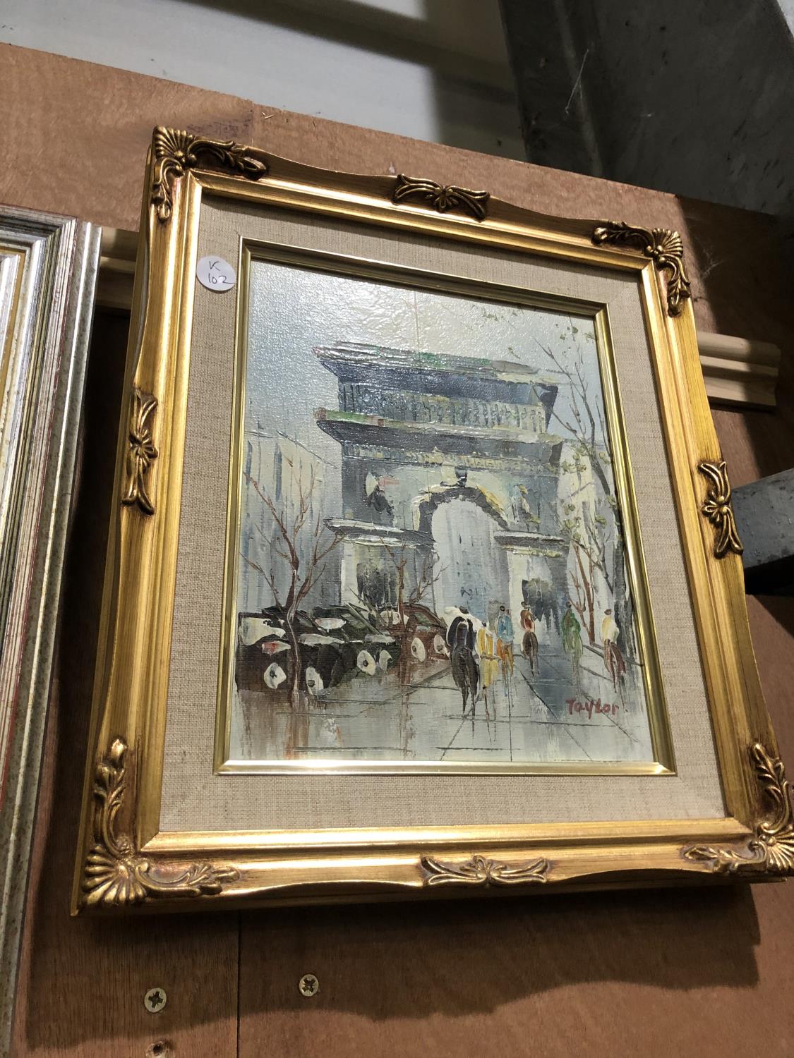 TWO FRAMED OIL PAINTINGS, ONE FRENCH SCENE SIGNED E.BRADLEY - Image 4 of 4