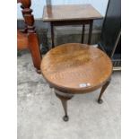 TWO OAK OCCASIONAL TABLES