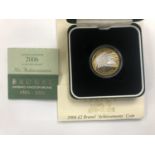 UK ROYAL MINT "2006 £2 SILVER PROOF, BRUNEL, HIS ACHIEVEMENTS", ENCAPSULATED AND BOXED WITH C.O.A