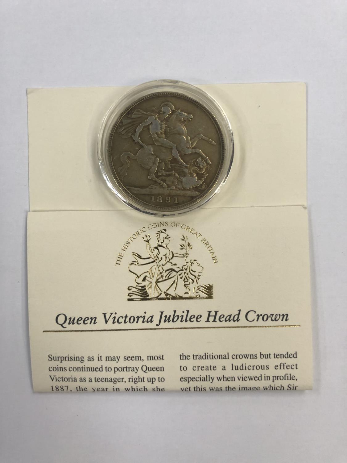 1891 QUEEN VICTORIA ?JUBILEE HEAD? CROWN . FINE CONDITION